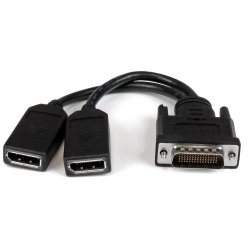 DMSDPDP1 StarTech.com DMS-59 to DisplayPort - 8in - DMS 59 to 2x DP - Y Cable - DMS-59 Adapter - DisplayPort Splitter Cable - L