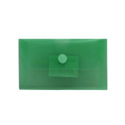 Bolsa Envelope 105x65mm Fecho Velcro Plástico Verde 1003881