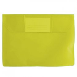 Bolsa Envelope A5 PVC Visor Transparente Amarelo 10un 100Z28111
