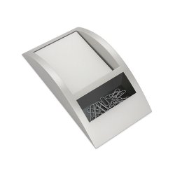 Suporte c/ Bloco de Notas e Clips Cinza 148Z14081