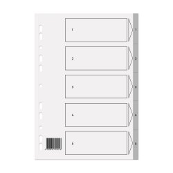 Separadores A4 Plástico Numerados (1 a 5) 1721005