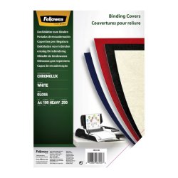 Capa Encadernação A4 250g Cartão Cromolux 1 Face Branco 100u 1721013