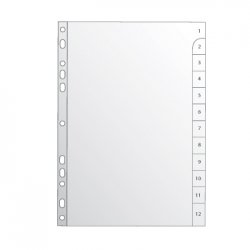 Separadores A4 Plástico Numerados (1 a 12) 1721023