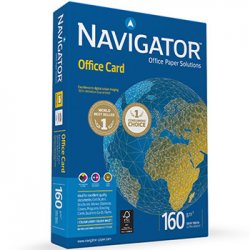 Papel 160gr Fotocopia A4 Navigator Office Card 1x250Fls 1801054