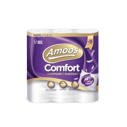 Papel Higiénico Doméstico 18mts 3Fls 48g Acolchoado 9 Rolos 6501052