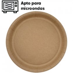 Pratos 22cm Cartão Kraft Redondo 10un 6621344