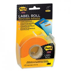 Etiquetas em Rolo Post-it 025,4mmx17,7m Laranja 1un MMM2600-OEU