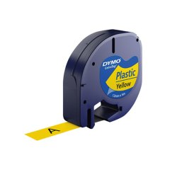 Fita 12mmx4m Preto/Amarelo Plástico 91202 12791202