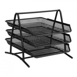 Tabuleiro Secretária 3 Gavetas Rede Preto 57422513