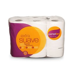 Papel Higiénico Doméstico 15,4mts 2Fls 31,5g PAMPILAR 12 Rls 6501078