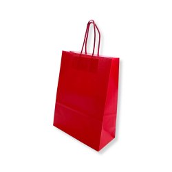 Saco 32x14x40cm Papel 100g c/Asas Vermelho 1un 6701857