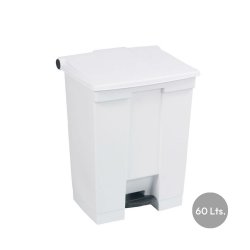 Contentor 60L Plástico Branco com Pedal RUBFG614500WHT