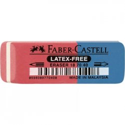 Borracha Vermelho/Azul Mista Faber-Castell (Sem PVC) 1111013