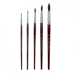 Pack Pincel Guache Aguarela Redondo Nº1/2/4/6/10 Giotto 5un 16066113