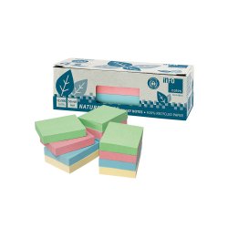 Bloco Notas Aderentes 050x040mm Reciclado 4 Cores 100F 12un 162565388