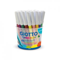 Marcador Feltro 048un Giotto Turbo Maxi Copo 4x12 Cores 130521400