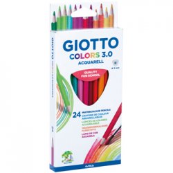 Lápis Cor Aguarelável 24un Cx Cartão Giotto Colors 3.0 160277200