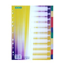Separadores A4 Plástico Cores Sortidas 10un 1721040