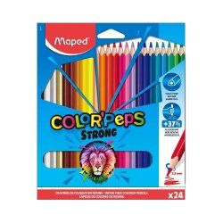 Lápis Cor 24un Cx Cartão Maped Peps Strong 160862724