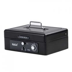 Cofre 196x156x85 com Código e Chave Eagle Preto 566EA668M