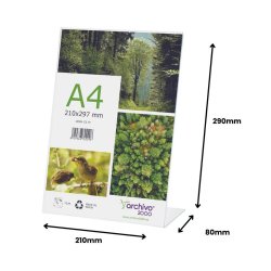 Expositor Mesa 080x210x290mm A4 em L Vertical 5691001