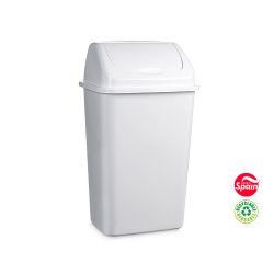 Contentor 15L Plástico Tampa Basculante Branco 57111561W