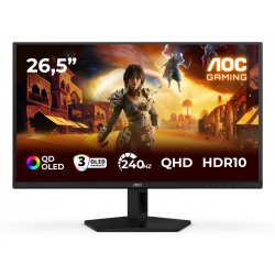 Q27G41ZDF AOC Gaming Q27G41ZDF - G4 Series - monitor OLED - gaming - 27" (26.5" visível) - 2560 x 1440 QHD @ 240 Hz - HDR10 - 0