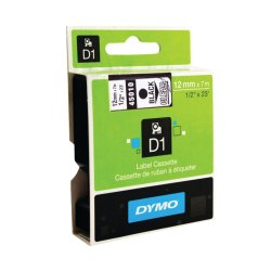 Fita 12mmx7m Preto/Transparente Vinil 45010 12745010
