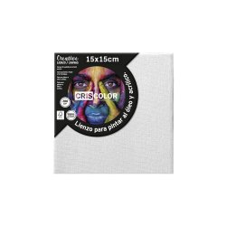 Tela 15x15cm Moldura Madeira 100% Algodão 1un 1600467