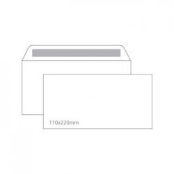 Envelopes 110x220mm DL s/Janela Branco Autodex 25un 16153350
