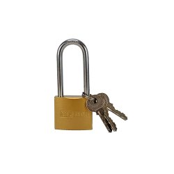 Cadeado 38x85mm Dourado Argola Extra Alta com Chaves 5661025