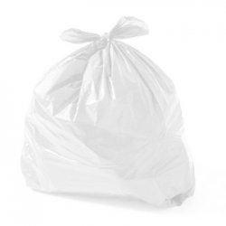 Sacos Lixo 030L 55x60cm c/Fecho 14my Branco 15un 6701216
