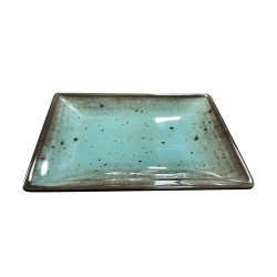 Prato 30.4x21.6x3.5cm Melamina Quadrado TERRACOTA Azul 1un PERPMEL000246