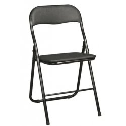 Cadeira Dobrável em Plástico Preto VELFP168B