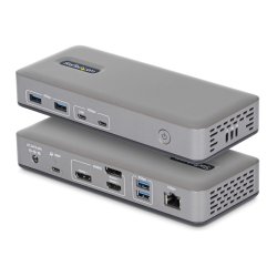 199UE-USBC-DOCK Startech - Estação de engate - para portátil - USB-C 3.2 Gen 2 - HDMI, 2 x DP - 1GbE - Reino Unido, Europa