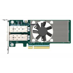 QXG-25G2SF-BCM QNAP QXG-25G2SF-BCM - Adaptador de rede - PCIe 4.0 x8 baixo perfil - 25 Gigabit SFP28 x 2 - para P/N: CAB-DAC15M