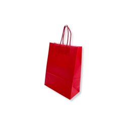 Saco 18x08x24cm Papel 100g c/Asas Vermelho 1un 6701836