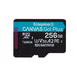 SDCG4/256GBSP Kingston Canvas Go! Plus - Cartão de memória flash - 256 GB - A2 / Video Class V30 / UHS-I U3 / Class10 - microSD