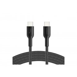 ENA008HQ2MBK Belkin - Cabo USB - USB-C (M) para USB-C (M) - USB 2.0 - 2 m - braided, USB-C Power Delivery (60W), Carregamento R