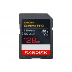 SDSDXXJ-128G-GSCIN SanDisk Extreme PRO - Cartão de memória flash - 128 GB - Video Class V30 / UHS-I - SDXC UHS-I