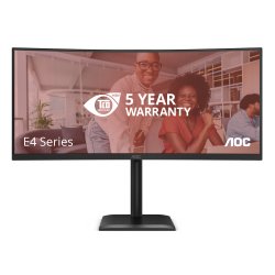 CU34E4CV AOC CU34E4CV - Monitor LED - curvo - USB - 34" - 3440 x 1440 UWQHD @ 120 Hz - VA - 3500:1 - HDR10 - 4 ms - 2xHDMI, Dis