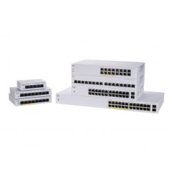 CBS110-24PP-UK-RF Cisco Business 110 Series 110-24PP - Interruptor - sem gestão - 12 x 10/100/1000 (PoE) + 12 x 10/100/1000 + 2