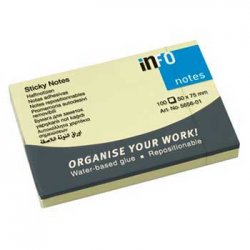 Bloco Notas Aderentes 050x075mm Amarelo 100 Folhas 162565601