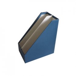 Porta Revistas Duplo 30x25x16cm Cartão Azul 170Z28257