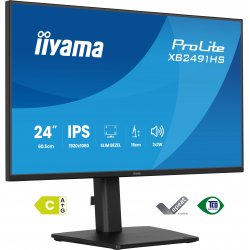 XB2491HS-B1 iiyama ProLite XB2491HS-B1 - Monitor LED - 24" (23.8" visível) - 1920 x 1080 Full HD (1080p) @ 120 Hz - IPS - 350 c