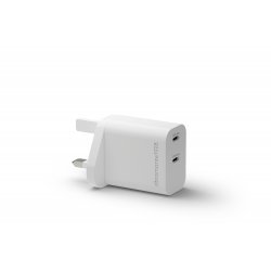 CH25UKWH7189 dbramante1928 re-charge - Adaptador de alimentação - 25 Watt - 3 A - 2 conectores de saída (USB-C) - branco - Rein