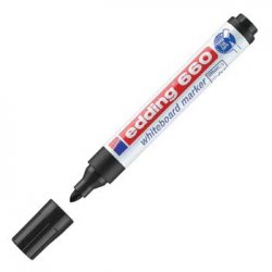 Marcador Quadros Brancos Recarregável Edding 660 Preto 1un 1321055