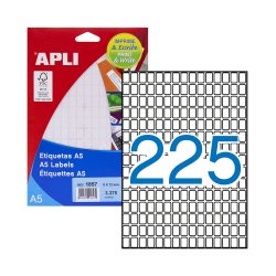 Etiquetas 008x012mm 15Fls A5 01857 Apli 3375un APL01857