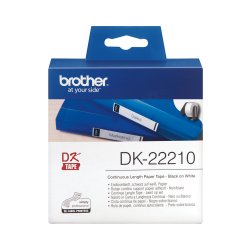 Rolo Papel Térmico Contínuo Branco 29mmx30,48m BRODK22210