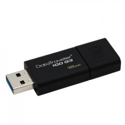 Pen Drive 16GB USB-A 3.0 DataTraveler 100 G3 Preto KINDT100G3/16GB